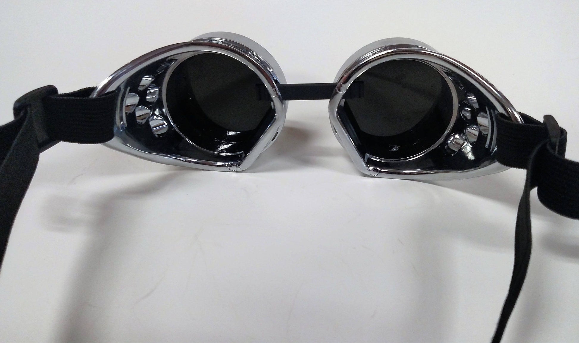 Silver Steampunk Goth Goggles