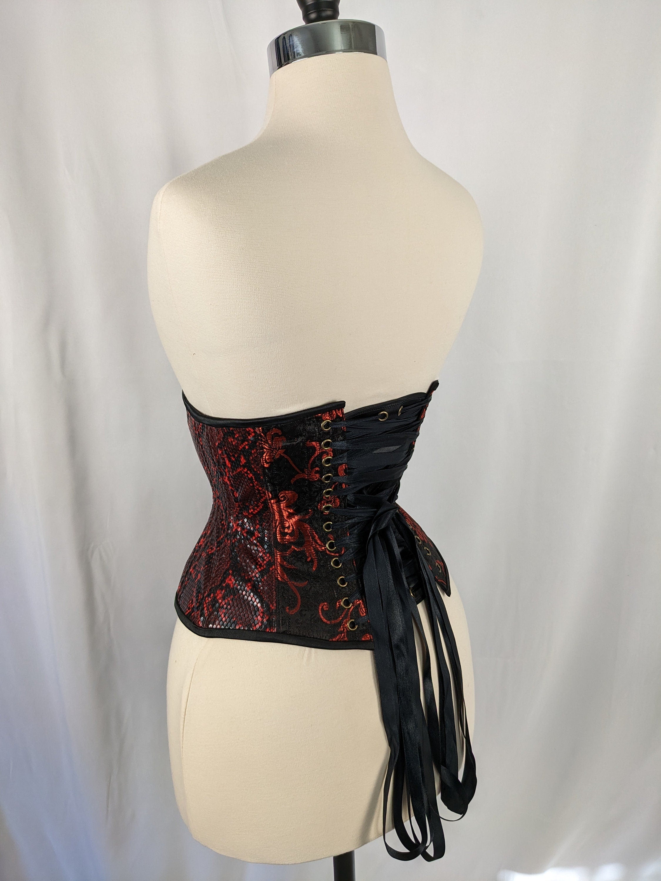 Selling Corset Story Black & silver corset 38in and red brocade bundle for CJ