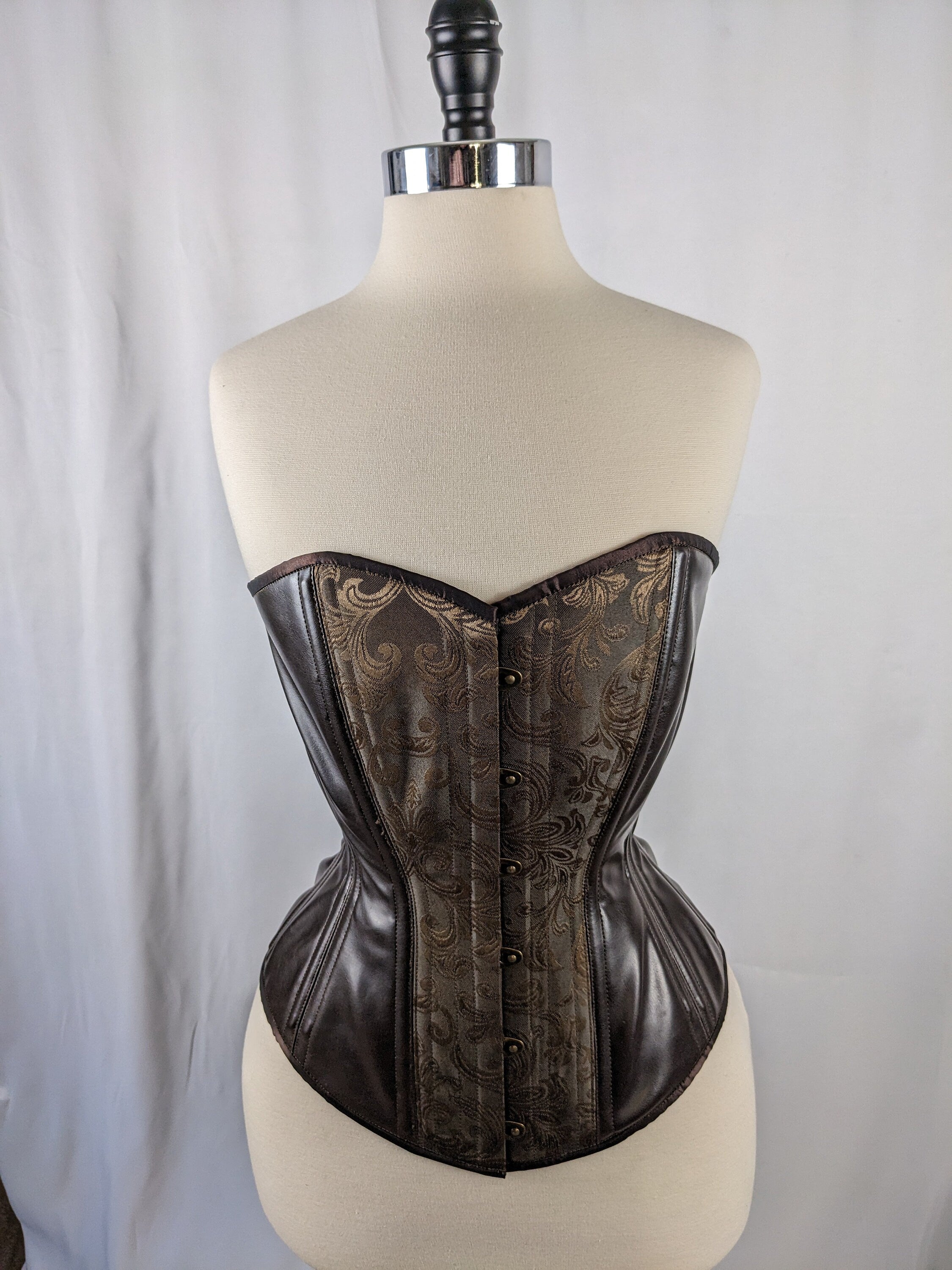 Vintage Brocade purchases Overbust Steel Boned Waist Training